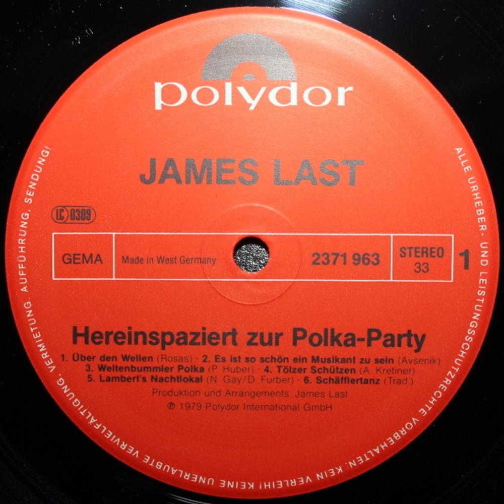James Last / Hereinspaziert Zur Polka-Party (LP)