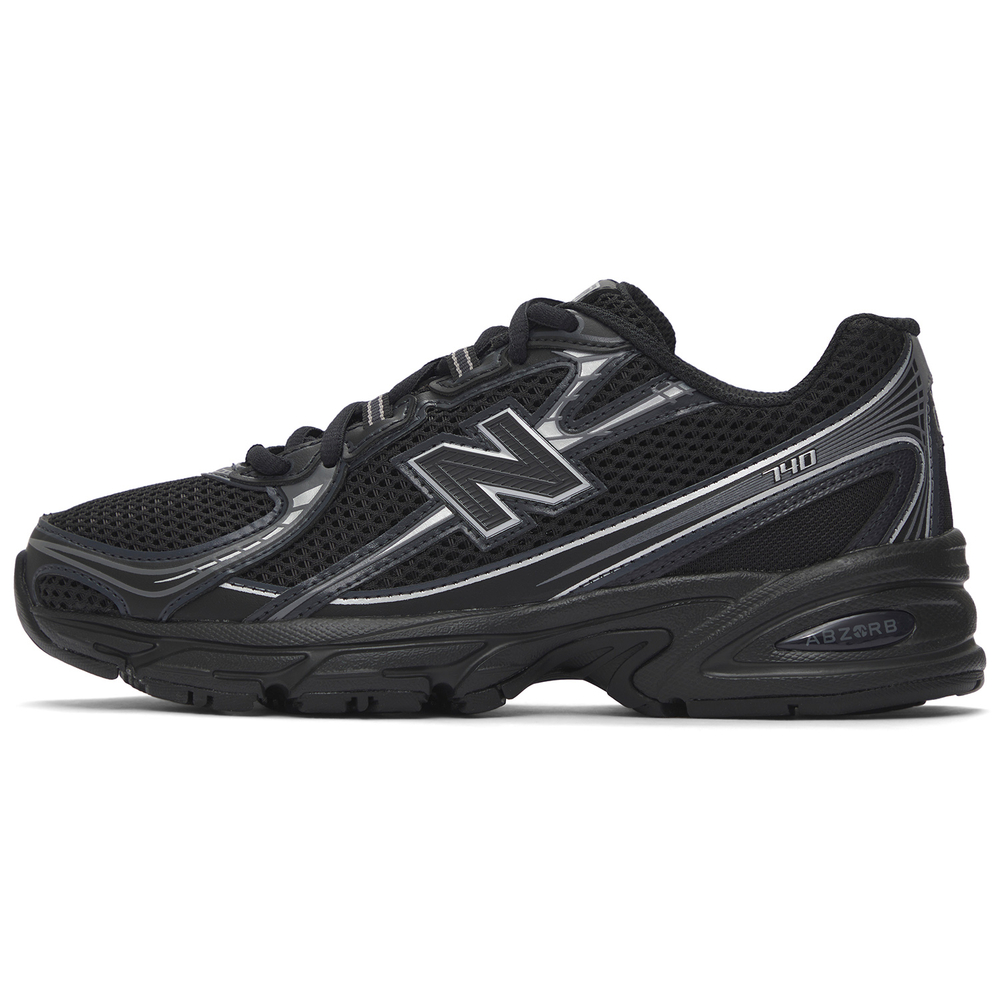 New Balance NB 740 V2 Soft Comfortable Wear Resistant Breathable Low Top Running Shoes Unisex Black