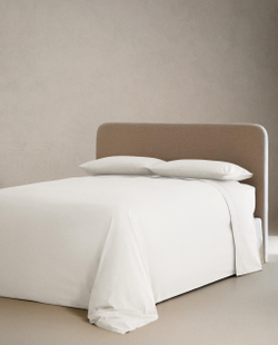 Простыня на резинке Zara Home перкаль, хлопок 100%, однотонный, 0030/095
