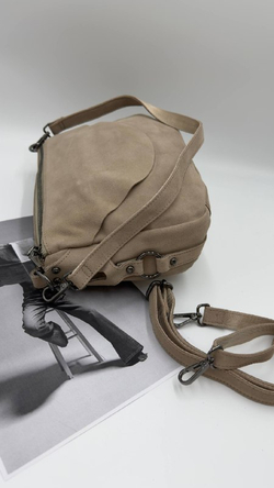 Сумка женская натуральная замша артикул 642-5 цвет "бежевый"