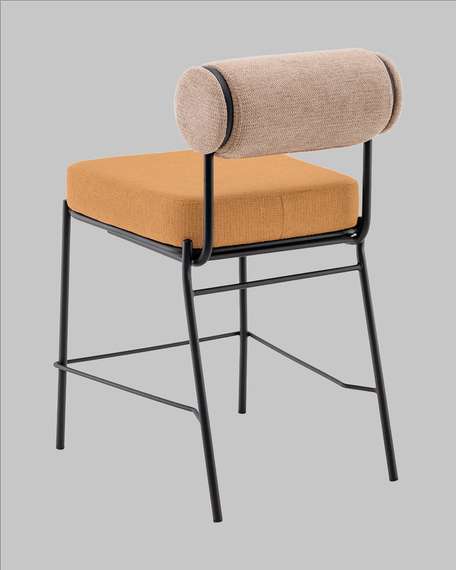 Полубарный стул Roller, бежевый, терракотовый