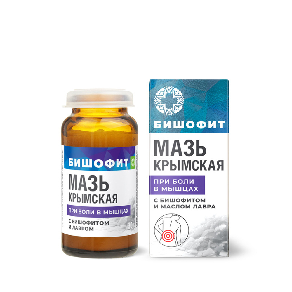 Мазь на основе бишофита При боли в мышцах с бишофитом и маслом лавра, 30 г (2,92 б)
