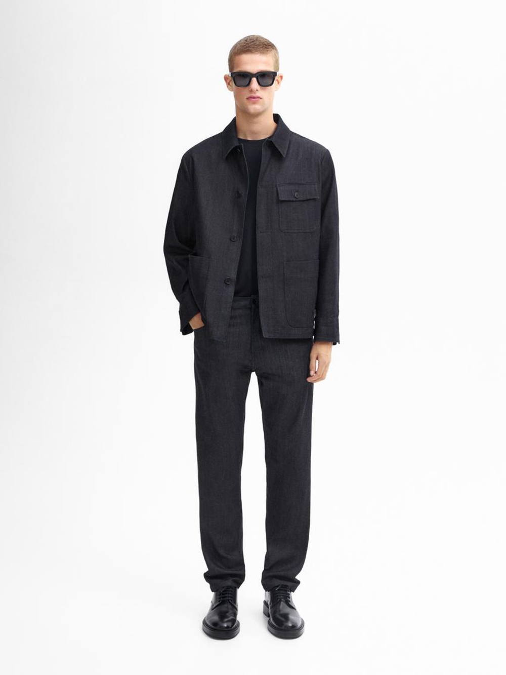 Massimo Dutti Джинсы свободного кроя из смесового хлопка, индиго