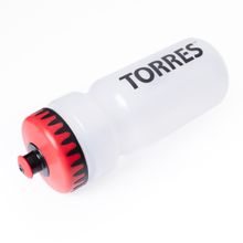 Бутылка для воды TORRES, SS1027, 550 мл, прозрачная, красно-черная крышка