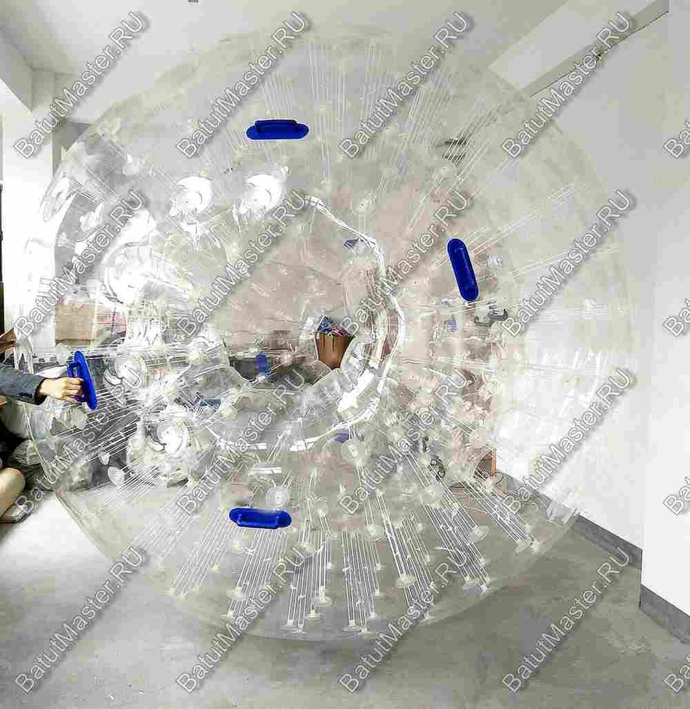 Гидро/аква зорб "Кристалл", ПВХ, диаметр 2,8 м, два входа