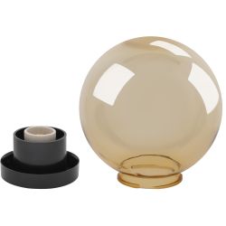 Садово-парковый светильник ЭРА НТУ 01-60-203 шар золотистый на опору / кронштейн IP44 Е27 max60Вт d200mm | Садово-парковые светильники