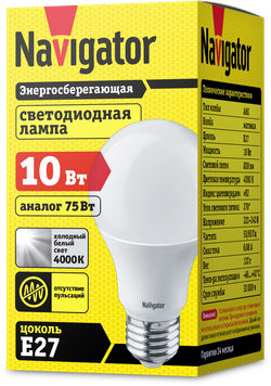 Лампа Navigator 94 388 NLL-A60-10-230-4K-E27