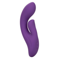 Фиолетовый вибратор-кролик 17,25см California Exotic Novelties Stella Liquid Silicone Dual Pleaser SE-4368-35-3