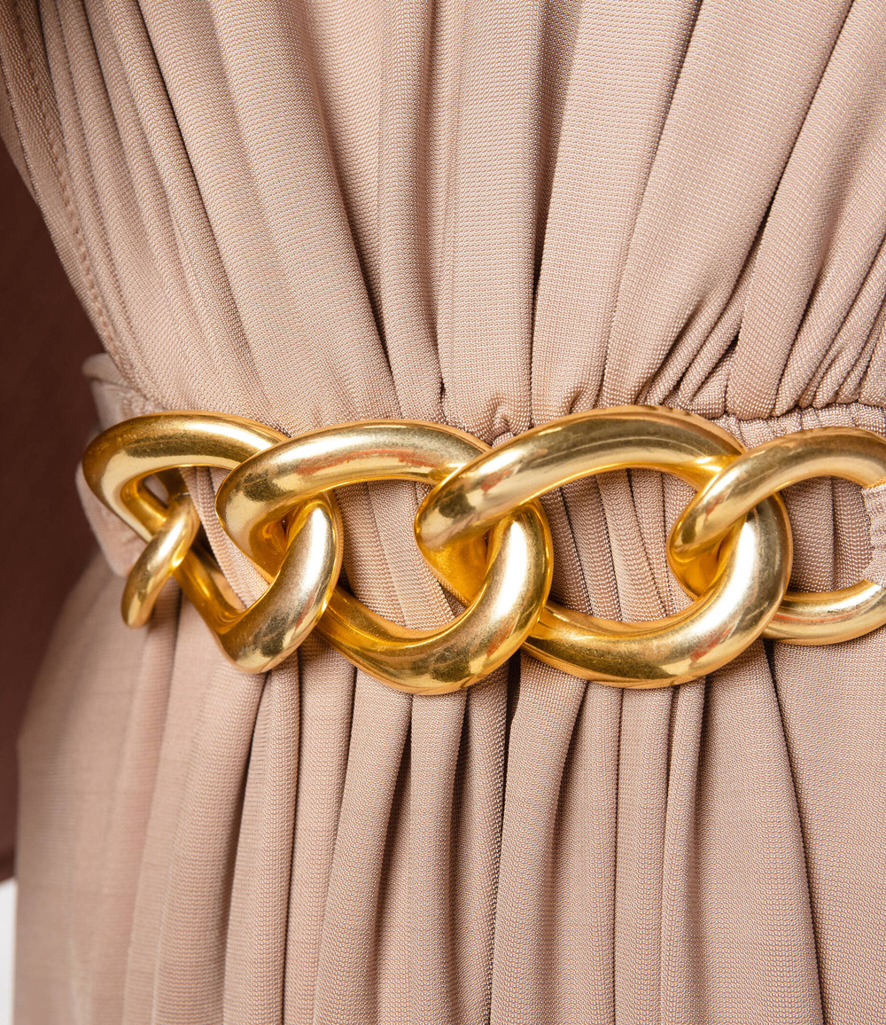 платье с ремешком Elisabetta Franchi - пудро-розовый(AB06516E2)