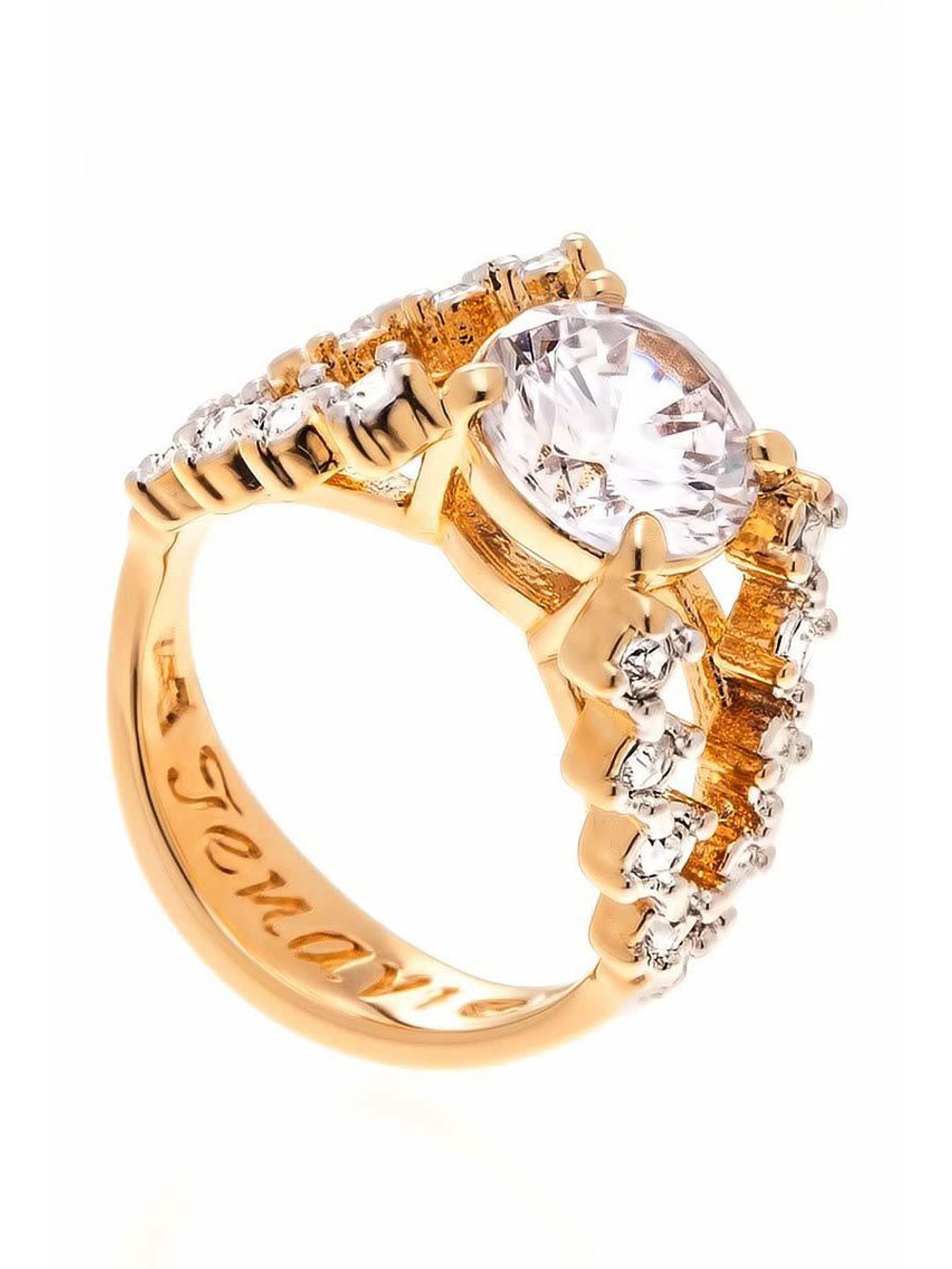 "Ситара" кольцо в золотом покрытии из коллекции "Teona" от Jenavi