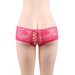 Трусики на завязках с доступом, розовые, M-L