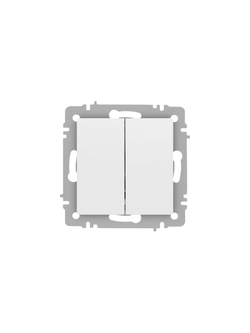 Выключатель 2-кл. СП Accent 6-104-01М 10А IP20 250В AL/CU бел. матов. Intro Б0063456