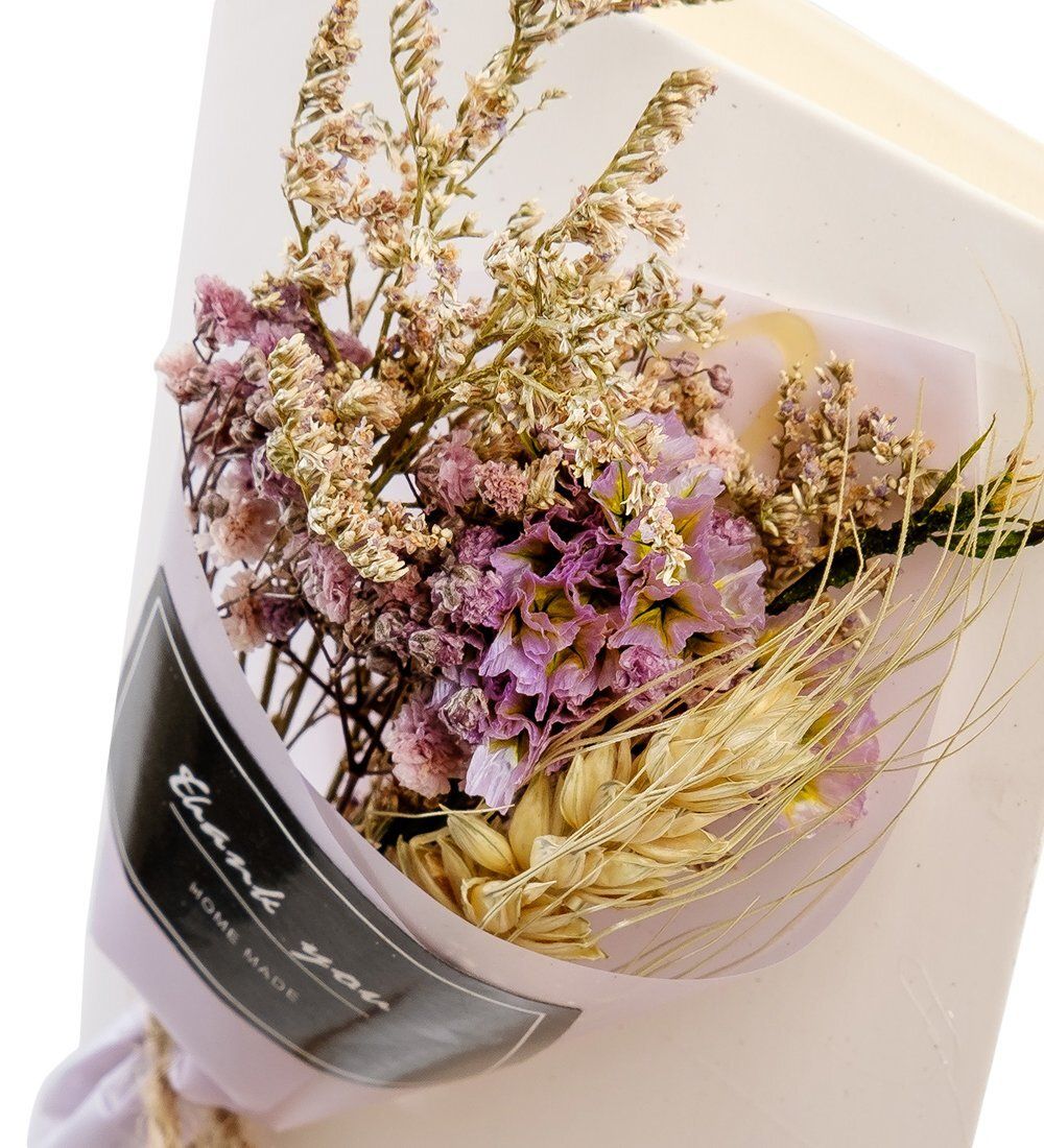 DF-92 Открытка с букетом из сухоцветов в подарочкой коробке «Для тебя» - Вариант A