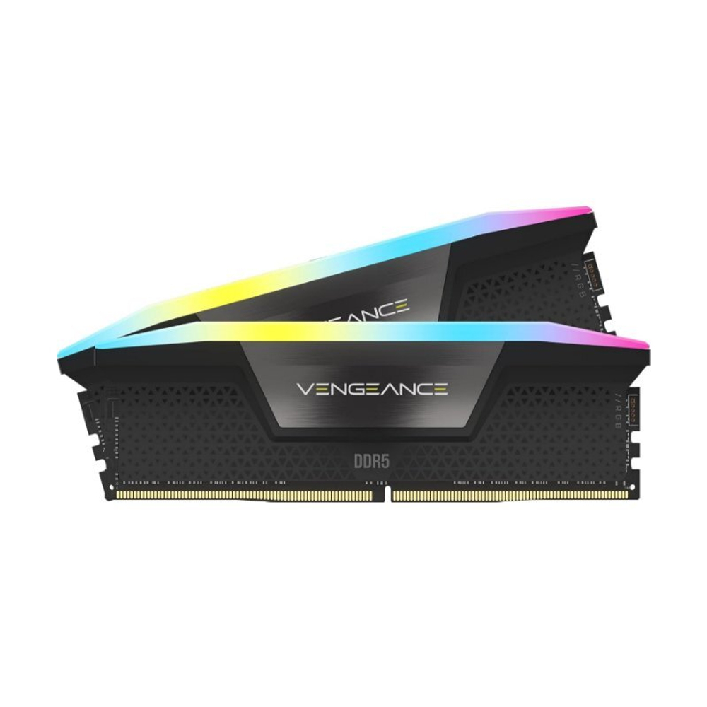 Оперативная память CORSAIR 32GB 6400МГц DDR5 CL32 DIMM (Kit of 2x16GB) XMP 3.0, Vengeance RGB Black