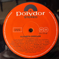 Винтажная виниловая пластинка LP Der Gunter Kallmann Chor, Elisabeth Serenade, Хор Гюнтера Каллмана, Серенада Элизабет (Германия 1966)