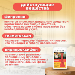 Капли от иксодовых и саркоптоидных клещей и блох Дана Ультра для собка и щенков от 10 до 20кг
