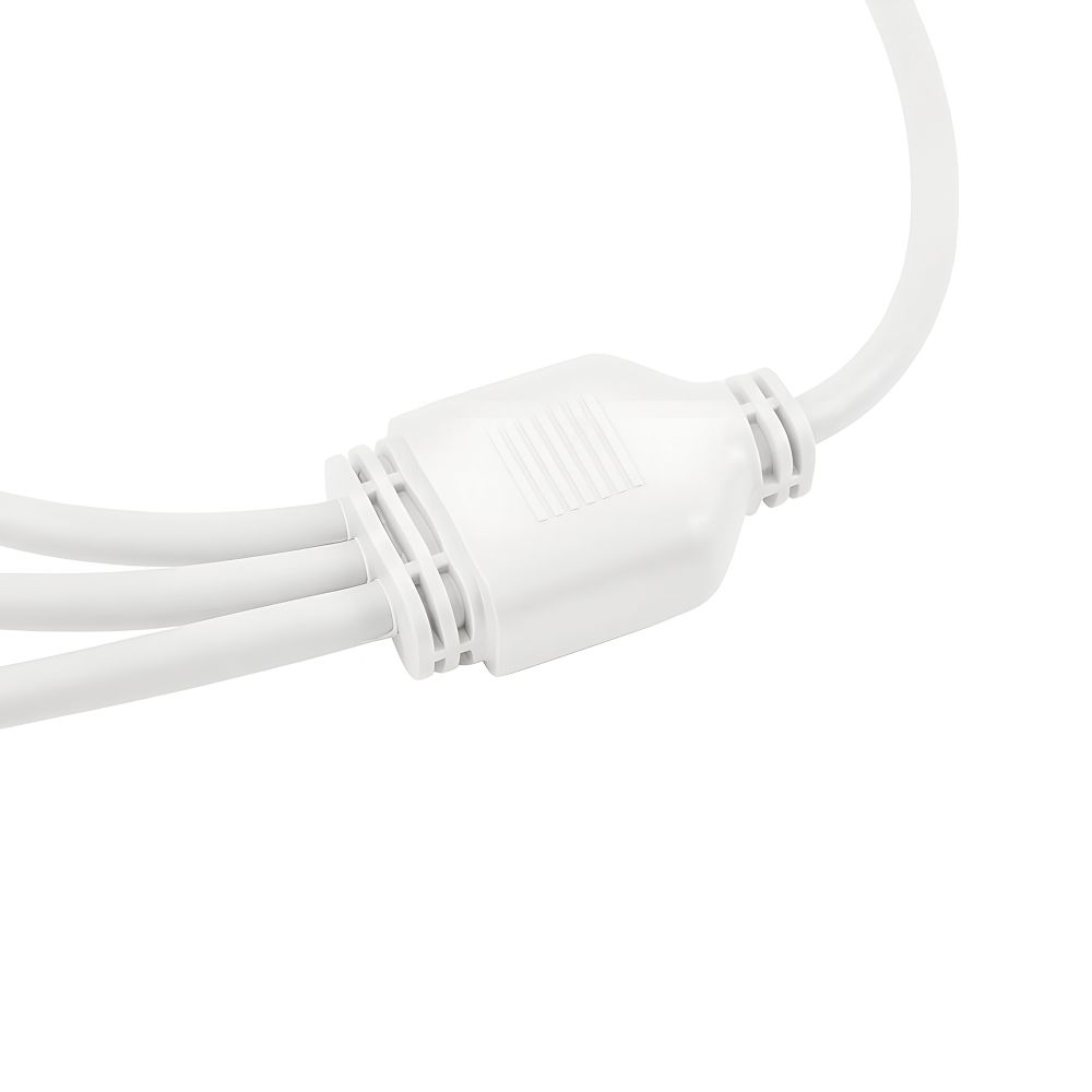 UCX-F90 S3-0.4M-WH Провод-разветвитель для гирлянд серии F90PRO. 0.4м. 3 выхода. Статика-мерцание. IP67. Белый. ТМ Uniel