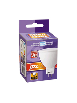 Лампа светодиодная PLED-SP 9Вт JCDR MR16 5000К холод. бел. GU5.3 720лм 230В JazzWay 2859785A