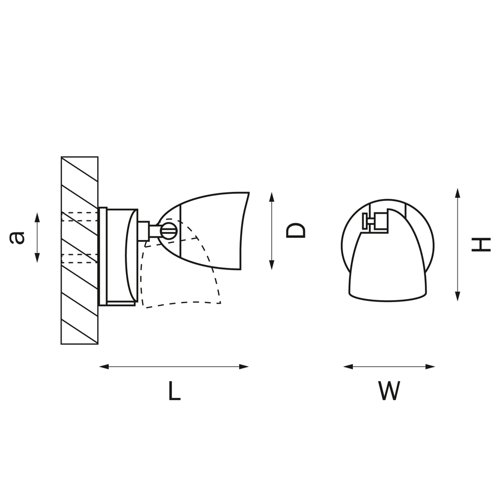 374147 Светильник DIVA LED 5W 200LM 60G ЧЕРНЫЙ 4000K IP54