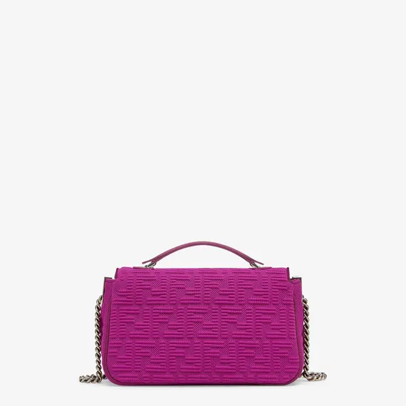 Сумка Fendi Baguette из ткани с логотипом Ff фиолетовый