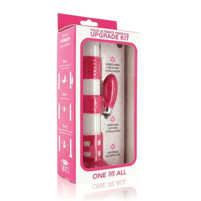 Набор розовых насадок на вибратор Vibrator Upgrade Kit (Цвет: розовый)