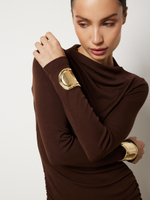 Платье вечернее праздничное длинное с драпировкой