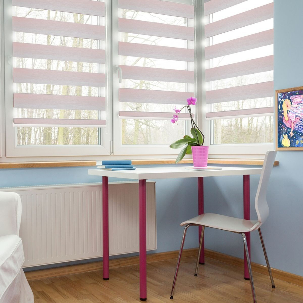 Рулонная штора 160х52 см, шир.крепл. 56 см, роз, СРШ-01МК-4807