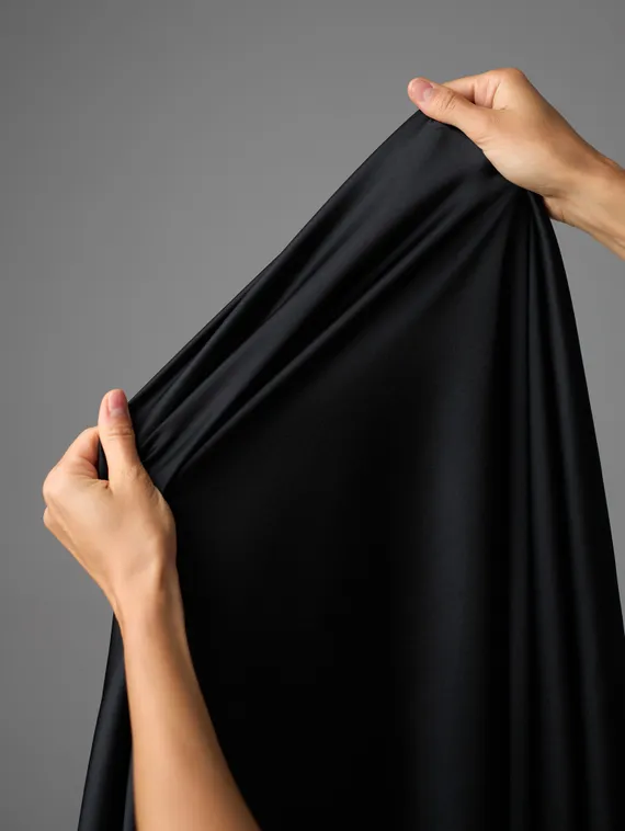 Шелк оптом mulberry с эластаном, Китай, черный 170