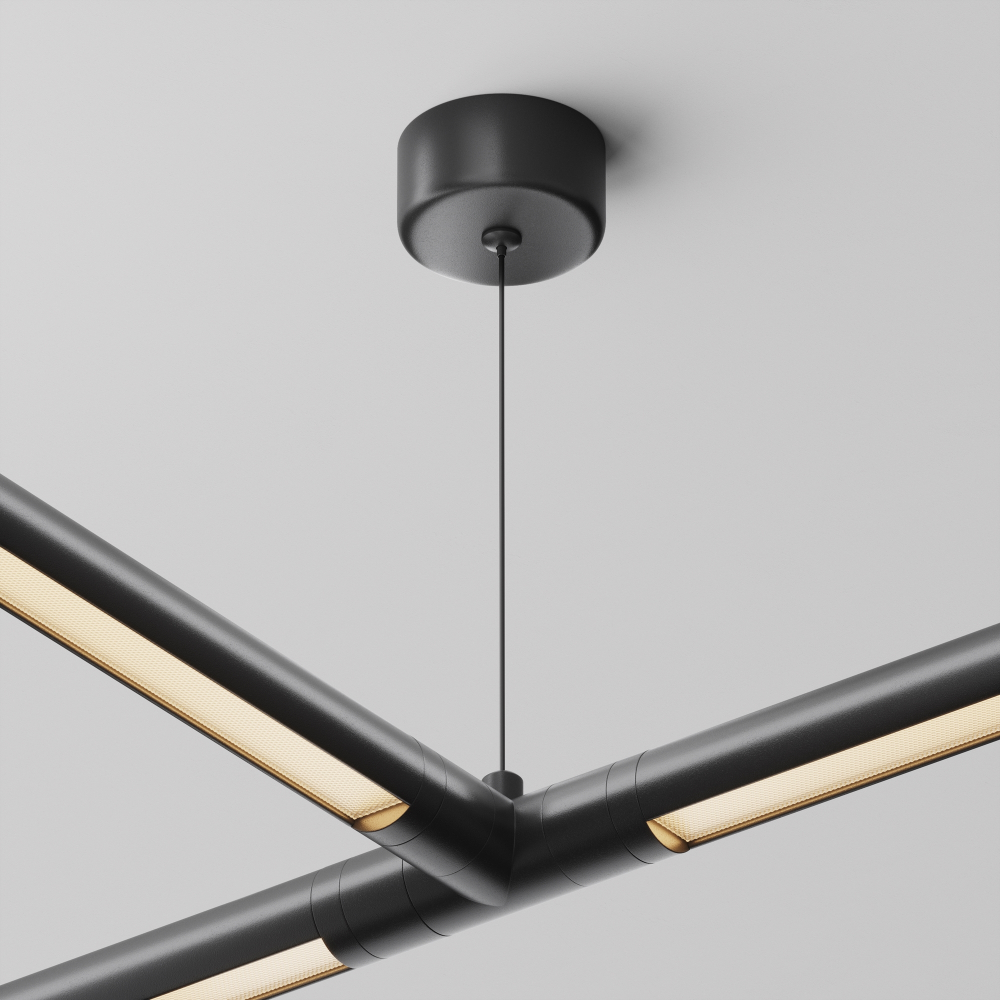 Тросовый подвес 1000мм с потолочной чашей для системы Maytoni SHELF CA029SW-L1000-B