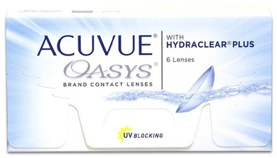 ACUVUE OASYS with HYDRACLEAR PLUS (Акувью оазис) 6 линз оптическая сила от -0.5 до -12.0