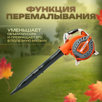 Воздуходувка бензиновая VILLARTEC BB267 / ветродуйка садовая для уборки листьев, снега