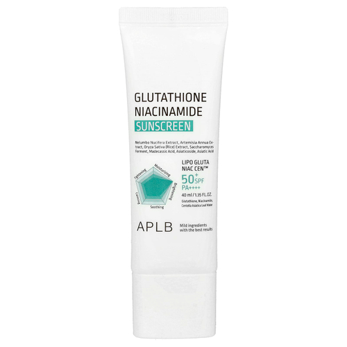 APLB, Glutathione Niacinamide, Sunscreen, SPF 50+ PA ++++, 1.35 fl oz (40 ml)