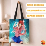 Сумка шоппер с принтом Doki Doki