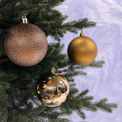 Набор шаров 25шт 8см House of seasons бронзовый в прозрачной упаковке