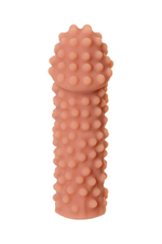 Телесная насадка на фаллос с бугорками Extreme Sleeve 010 S-size - 14,7 см. (Цвет: телесный)