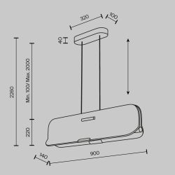 Светильник подвесной светодиодный Maytoni Optimista MOD408PL-L12B3K