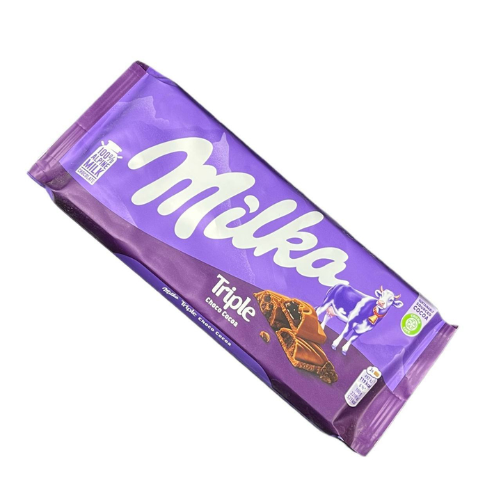 Шоколадная плитка Milka Triple Choco Cocoa Милка Тройной шоколад 90 г