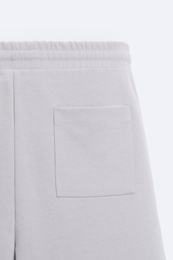 ZARA ШОРТЫ-ДЖОГГЕРЫ ИЗ ПЛОТНОЙ ТКАНИ, СВЕТЛАЯ МАЛЬВА