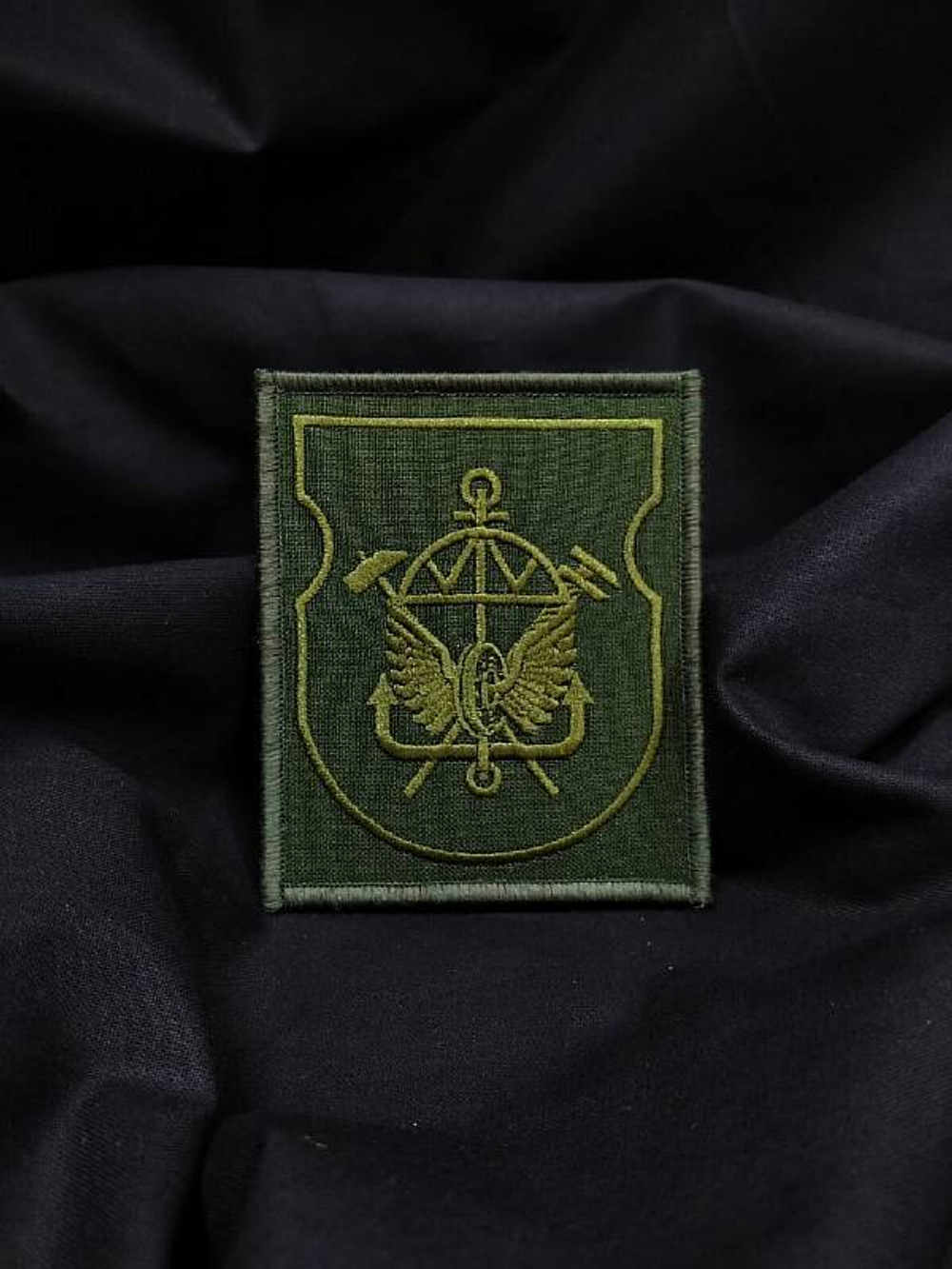 Шеврон вышитый батальона ЖДВ полевой (молот,ключ) на липучке