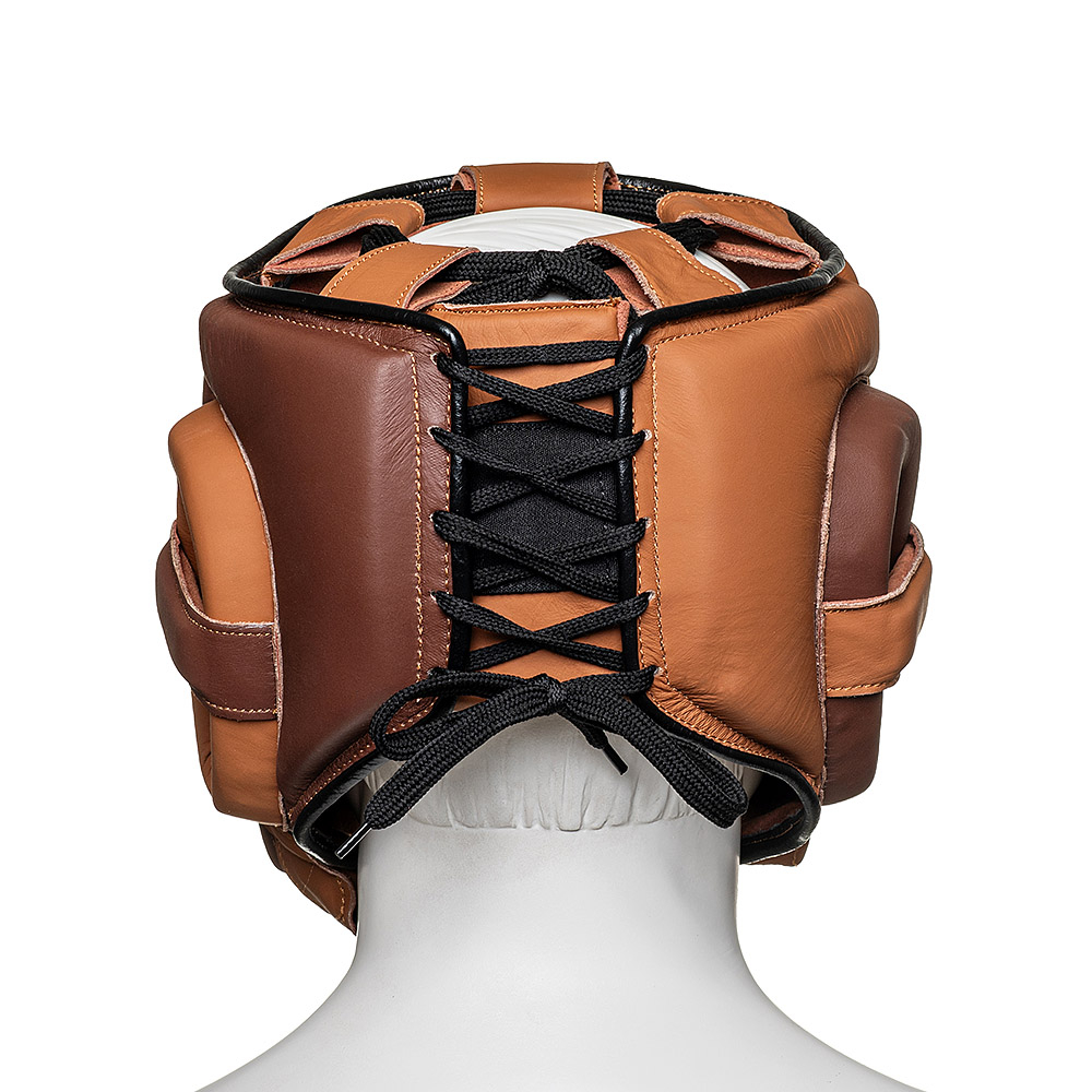 Шлем боксерский LEADERS LS MEX HERITAGE BR/BG 1/2 (коричневый/бежевый)