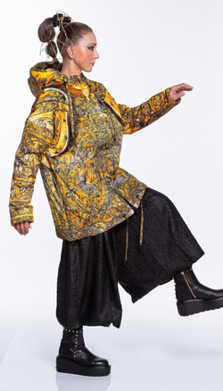Куртка "Доспехи Золото", по мотивам изображений с парадных доспехов короля Франции Генриха II