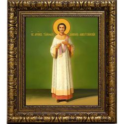 Тимофей Мавританский священномученик диакон. Икона на холсте.