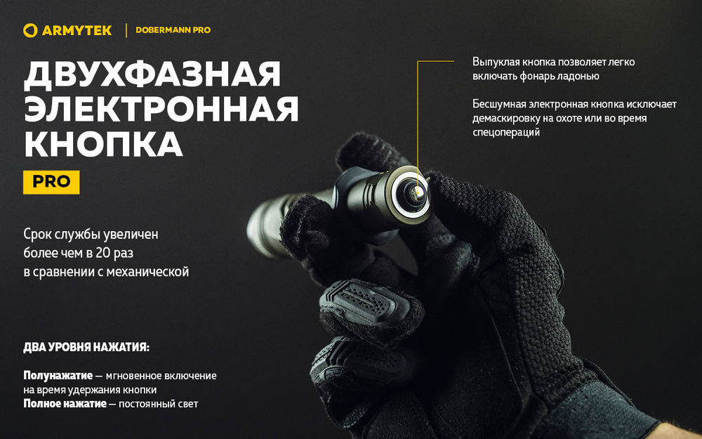 Фонарь тактический подствольный Armytek F07501WO Dobermann Pro Magnet USB Olive (теплый свет)