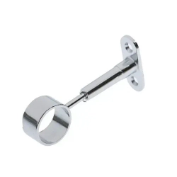 Держатель трубы d25 мм регулируемый сквозной (хром) - 2 шт