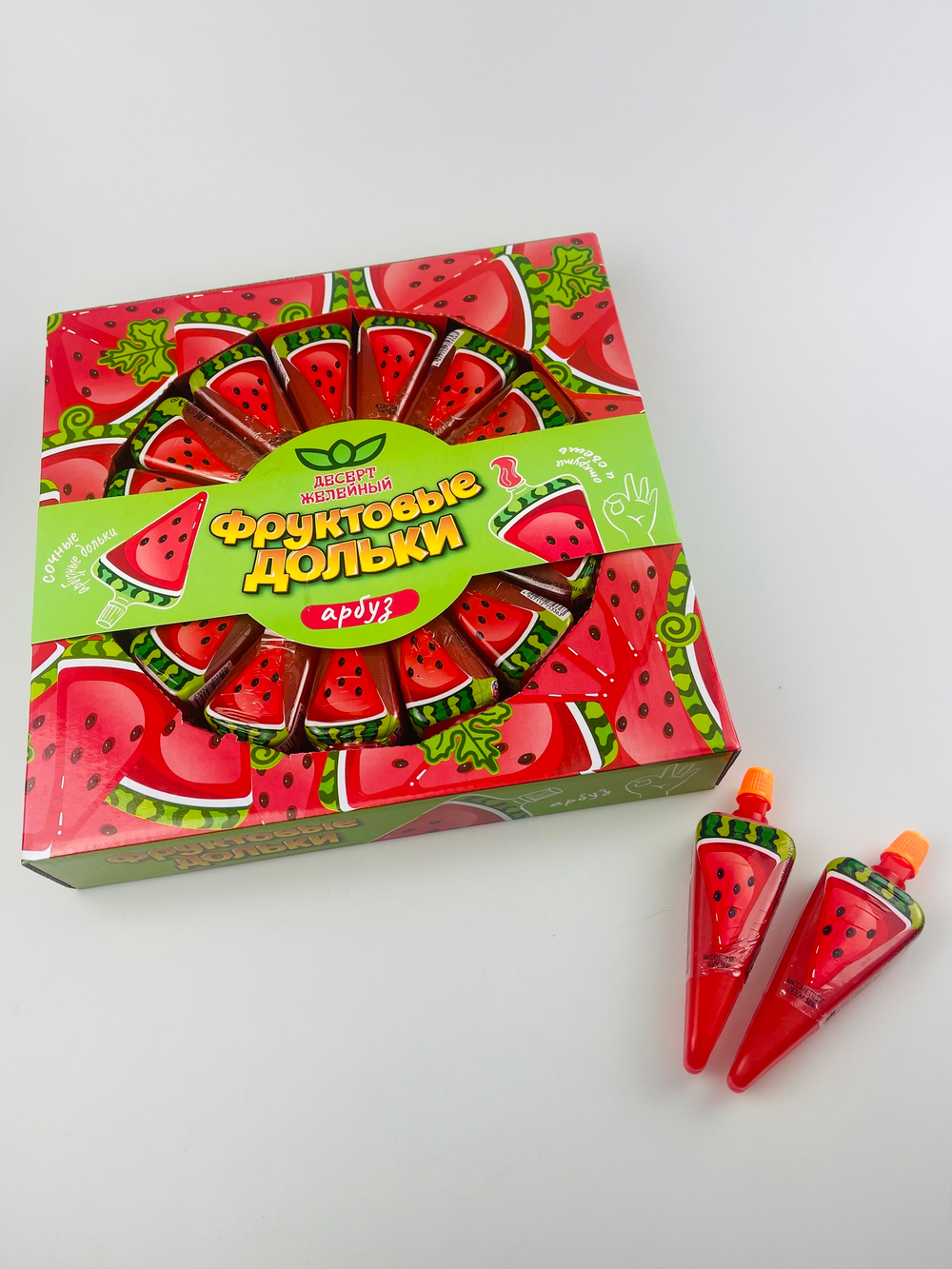 Желе "Фруктовые дольки" арбуз 10*30шт 50г