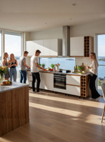 Кухонный модуль напольный, 80х60х85, Валенсия, 2 двери со столешницей, белый, Dipriz