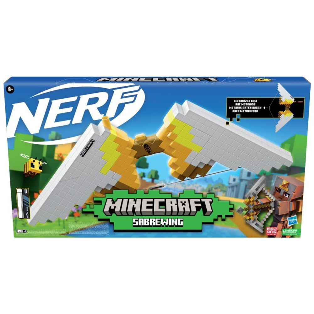 Hasbro Nerf Elite - Пусковая установка для стрельбы из лука Minecraft + стрелы F4733