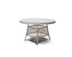 "Лацио" обеденная группа из искусственного ротанга, цвет соломенный