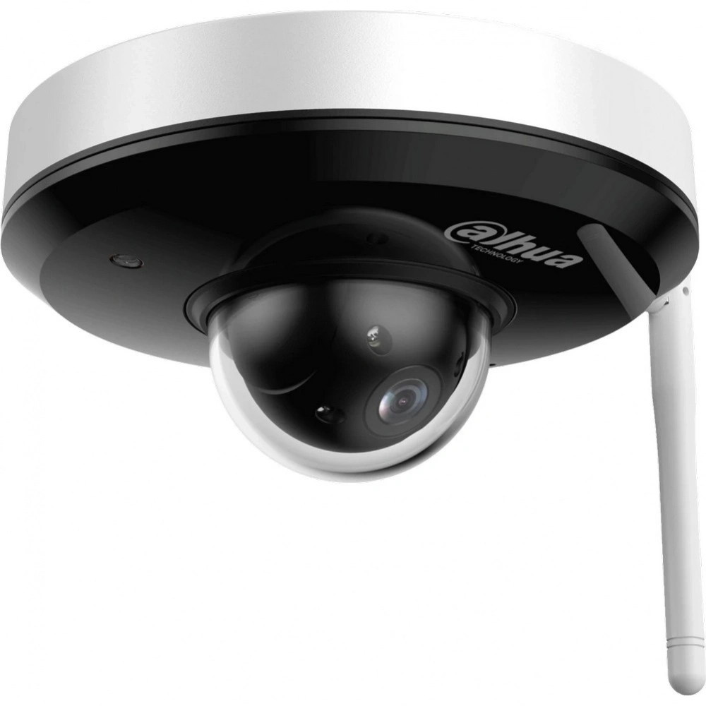 Мини-купольная PTZ IP-видеокамера Dahua с Wi-Fi 2.4ГГц 4Мп, 1/2.8” CMOS, моторизованный объектив 2.8~12мм, видеоаналитика, ИК 20м, IP66, IK08, корпус: металл
