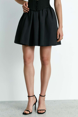 Юбка мини из тафты со сборкой